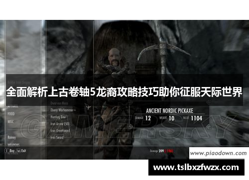 全面解析上古卷轴5龙裔攻略技巧助你征服天际世界